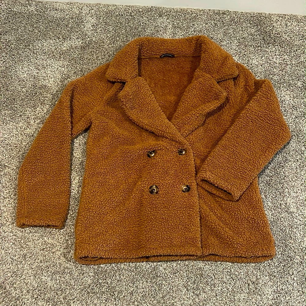Sheepskin Style Pea Coat